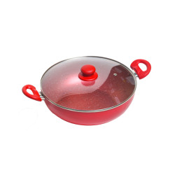 KADAI ASAL NON STICK 30 CM WITH GLASS LID