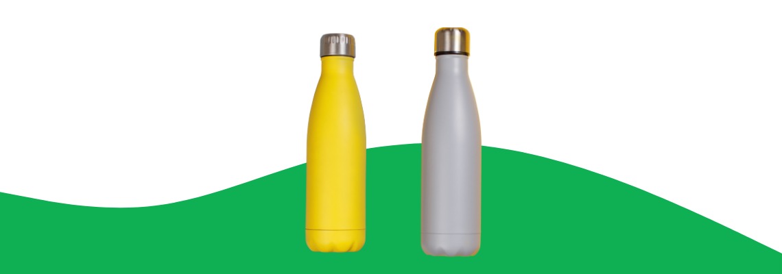 Reusable water bottles at Asal.